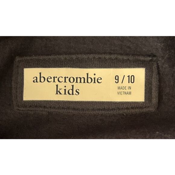 Abercrombie Kids Fleece Quarter Zip Gray Pullover Jacket Youth 9/10 - Picture 5 of 6